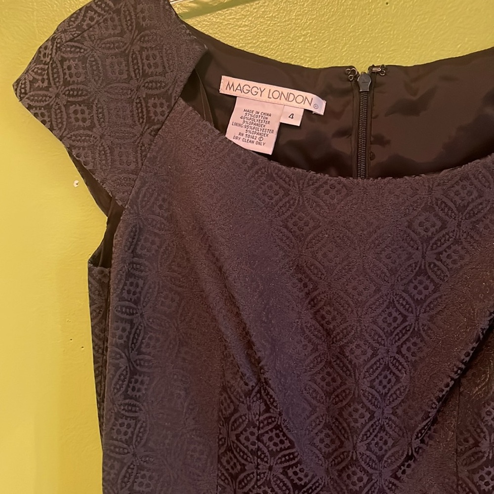 Maggy London Black Sheath Dress - Picture 2 of 4